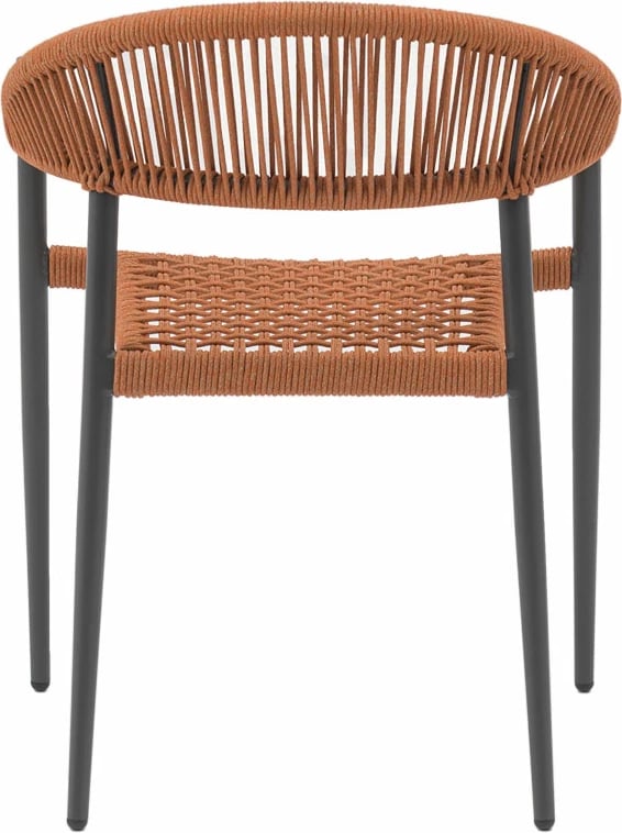 Karrige për kopsht Freiburg alumini, litar i zi, natyral, e kuqe tullë