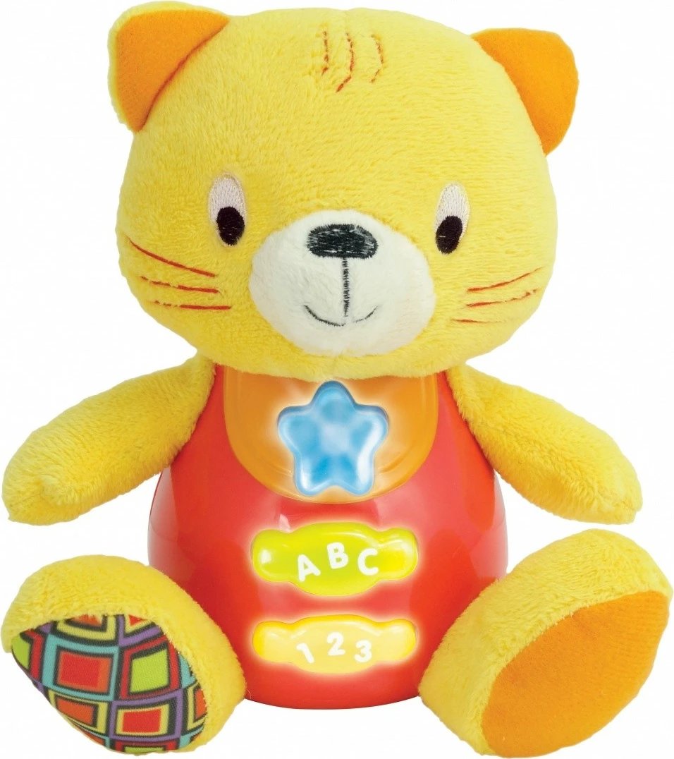 Lodër interaktive edukative Smily Play Cuddle Toy Cat Miauczek, portokalli/kuqe/verdhe