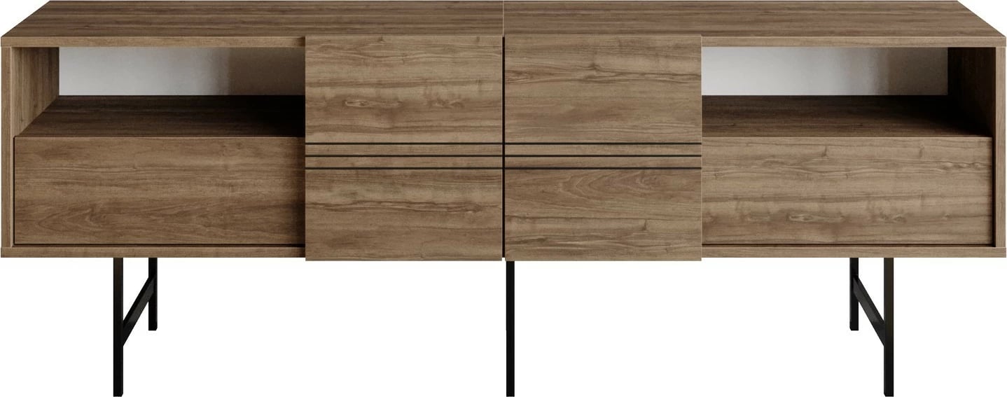 Komodë TV Hanah Home, Derin, ngjyrë arre, e zezë