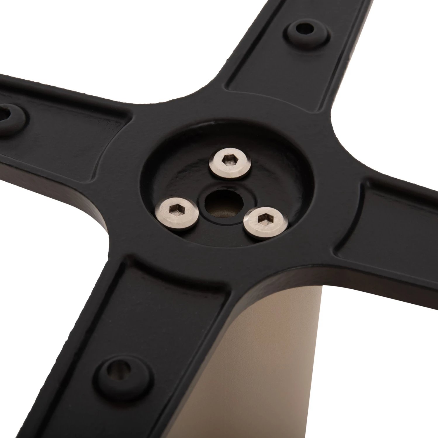 Baza për tavolinë bari, metalike, ngjyrë kapuçino mat, me rregullues lartësie, 46x46x108cm