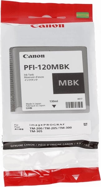 Rezervuar boje Canon PFI-120MBK 130 ml, e zezë mat