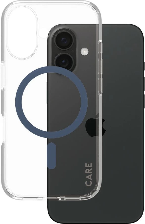 Mbështjellës PanzerGlass CARE Case Flagship MagSAFE për iPhone 16, transparent, blue