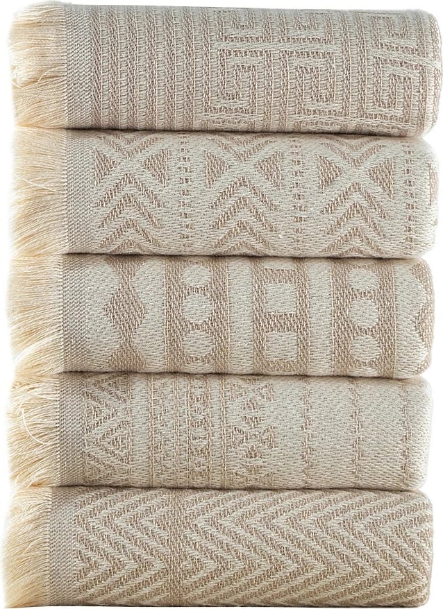 Set peshqirësh për larje (5 copë), Mijölnir, Maya, bezhë Set peshqirësh për larje (5 copë), Mijölnir, Maya, bezhë