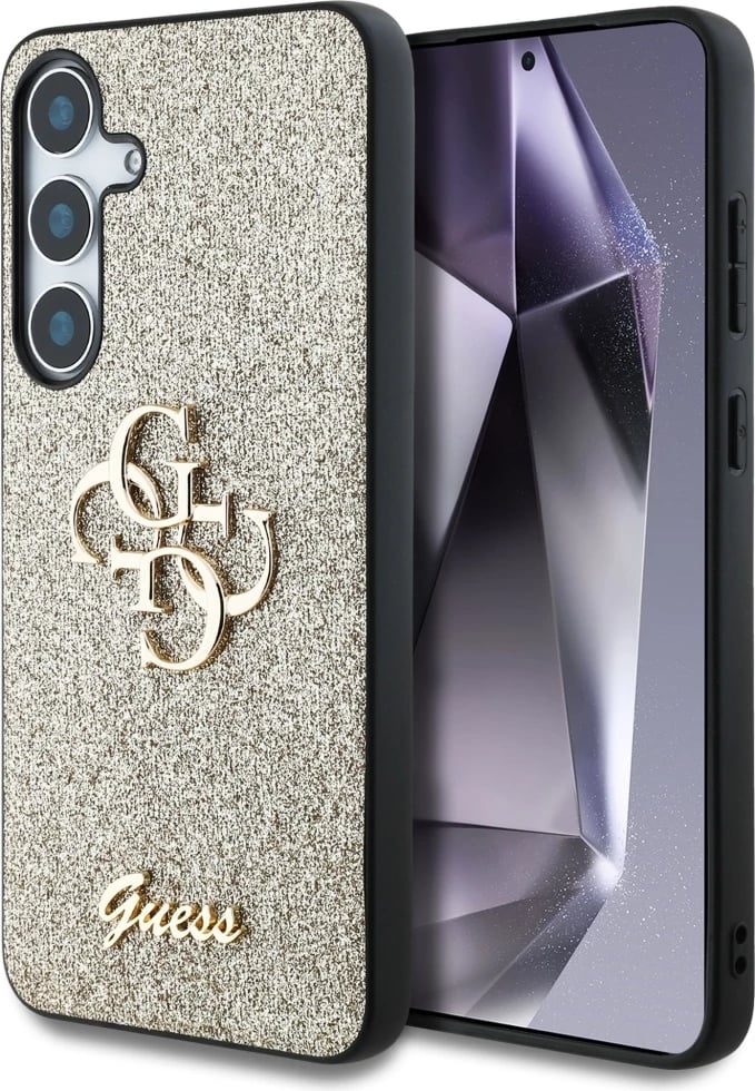 Mbështjellës Guess Fixed Glitter Big 4G Metal Logo për Samsung Galaxy S25, Ari