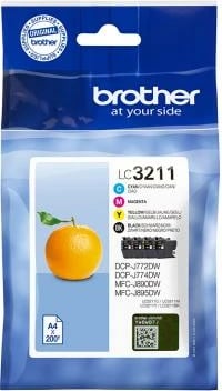 Kartush boje multipack, Brother LC-3211 LC3211VALDR, rendiment standard, set 4 ngjyra