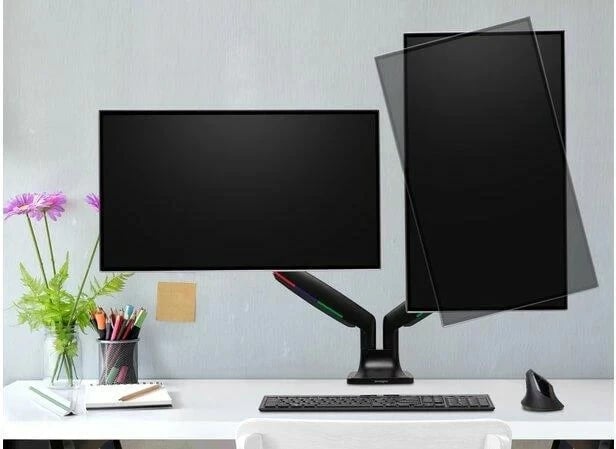Mbajtëse monitorësh Kensington K59601WW, për dy monitorë, rregullim i lartësisë me një prekje, e zezë Mbajtëse monitorësh Kensington K59601WW, për dy monitorë, rregullim i lartësisë me një prekje, e zezë