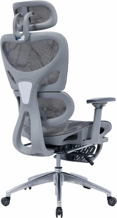 Karrige menaxheri për zyre me mbështetëse këmbësh Thelonius rrjetë gri