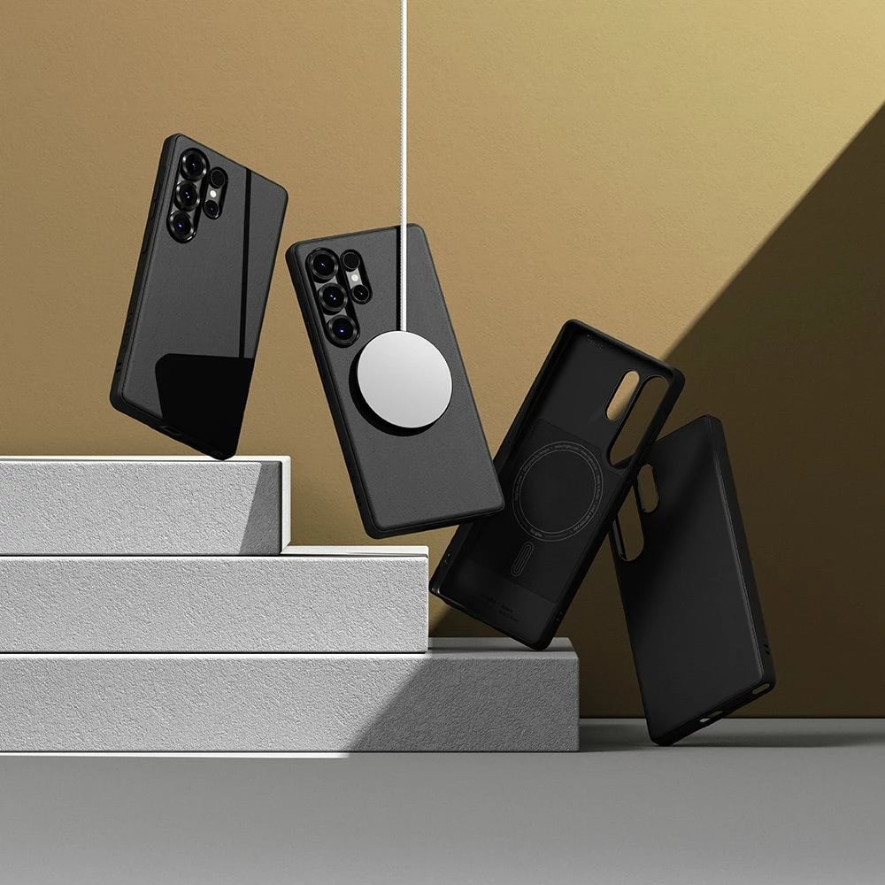 Mbështjellës Ringke Onyx MagSafe për Samsung Galaxy S25 Ultra, i zi