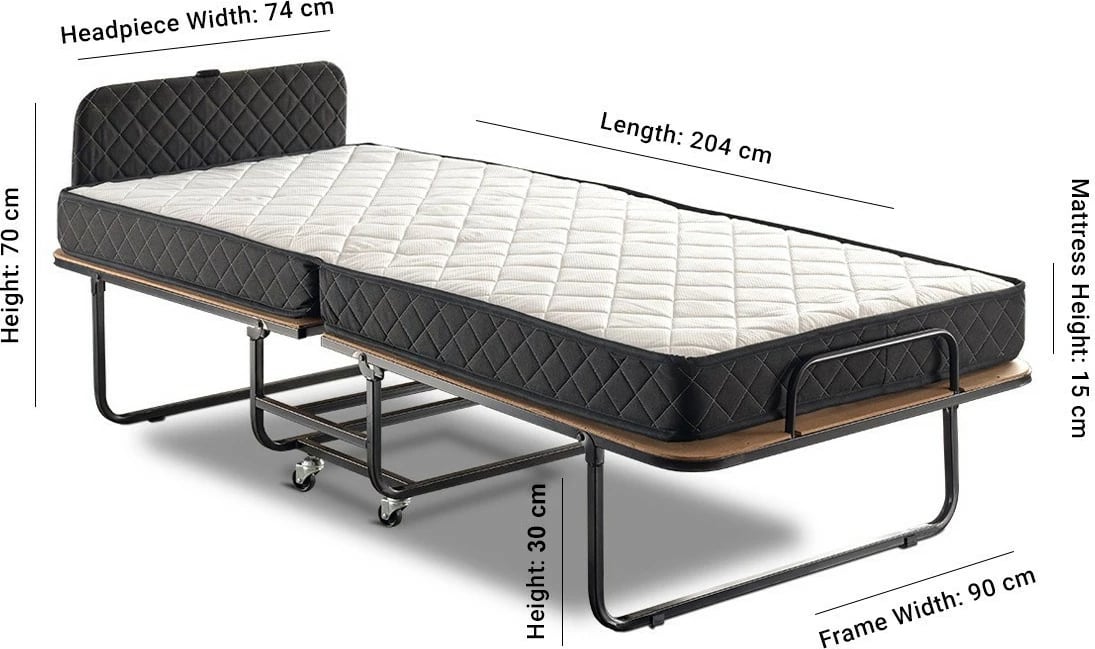 Krevat palosës Hanah Home XL, i bardhë dhe i zi