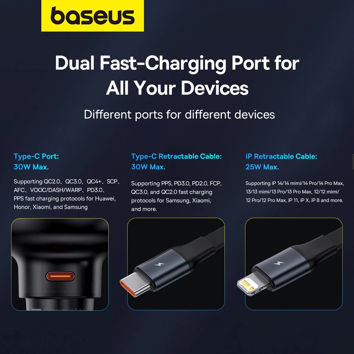 Karikues veture Baseus Enjoyment, 60W, me kabllo USB-C/Lightning, i zi Karikues veture Baseus Enjoyment, 60W, me kabllo USB-C/Lightning, i zi
