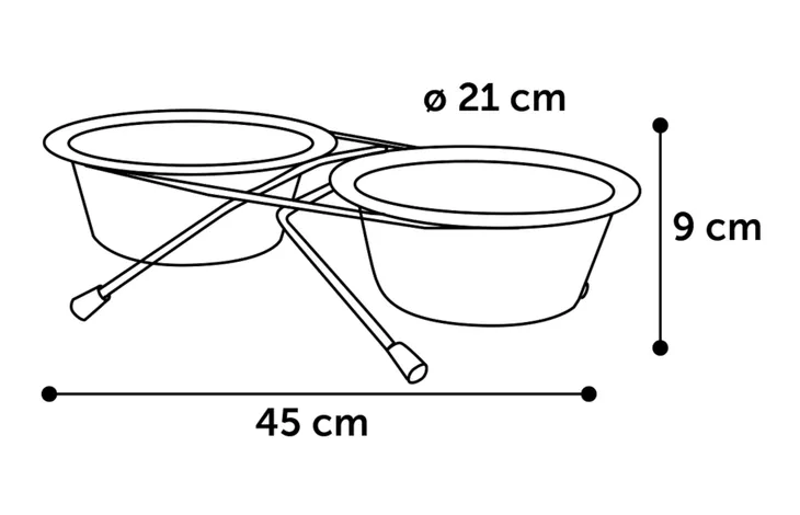 Enë për qen & mace Flamingo, inox, 200 ml