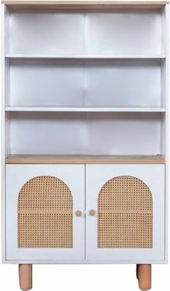 Raft librash Skye Decor, bohem, bardhë dhe lis