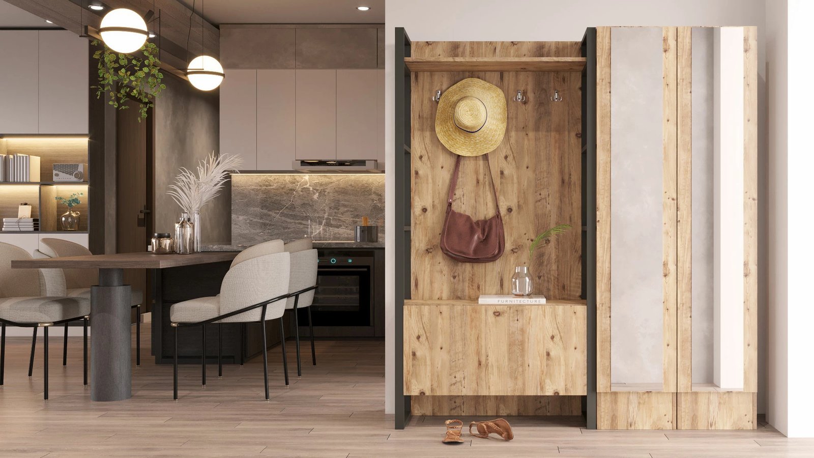 Stendë korridori Hanah Home, Ml17-A, ngjyrë Atlantic Pine