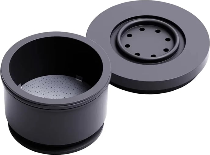 Set filtrash dhe adapter kapsulash, Outin Nano NANO-A-01, për Nespresso Original dhe kafe të bluar 6–8 g, me lugë plastike