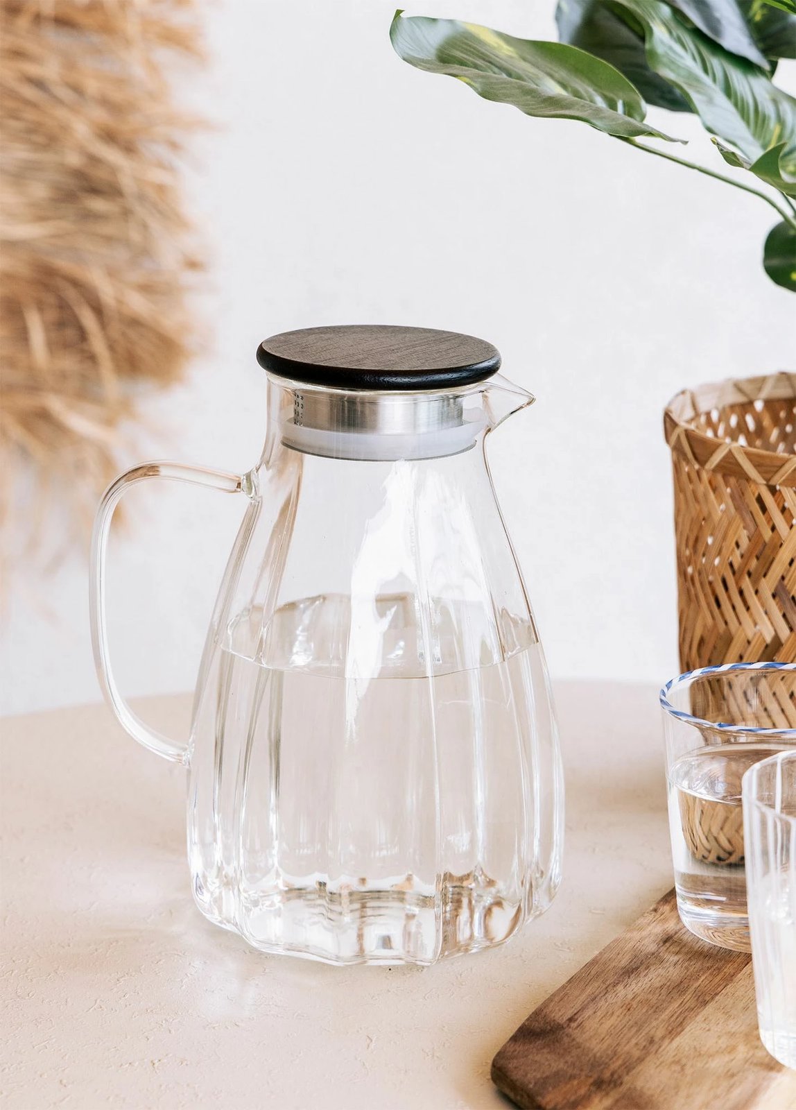 Shishe qelqi Hermia, kapak bambuje, SSE0033 Shishe qelqi Hermia, kapak bambuje, SSE0033