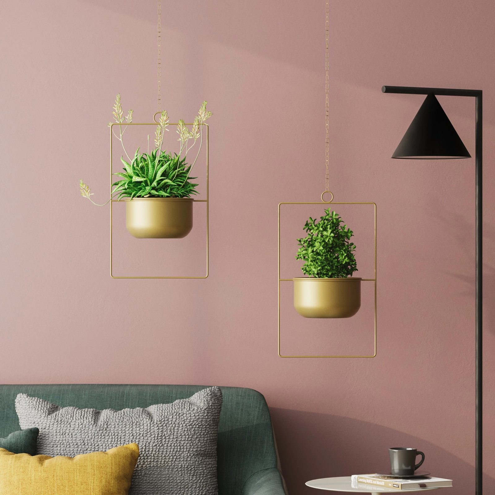 Vazo dekorative e varur, ngjyrë ari, Aberto Design, 25x40x17cm