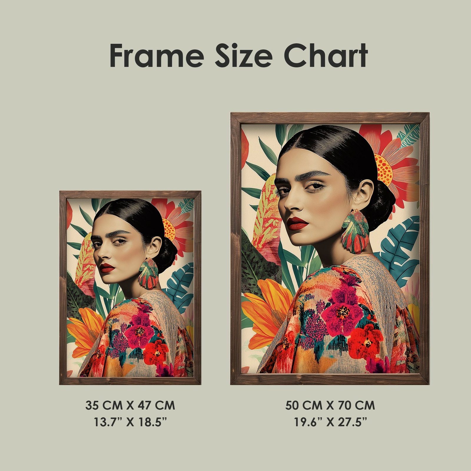 Pikturë dekorative me kornizë MDF, Wallity, TUN022-XL, shumëngjyrëshe, 50x70x3.5cm