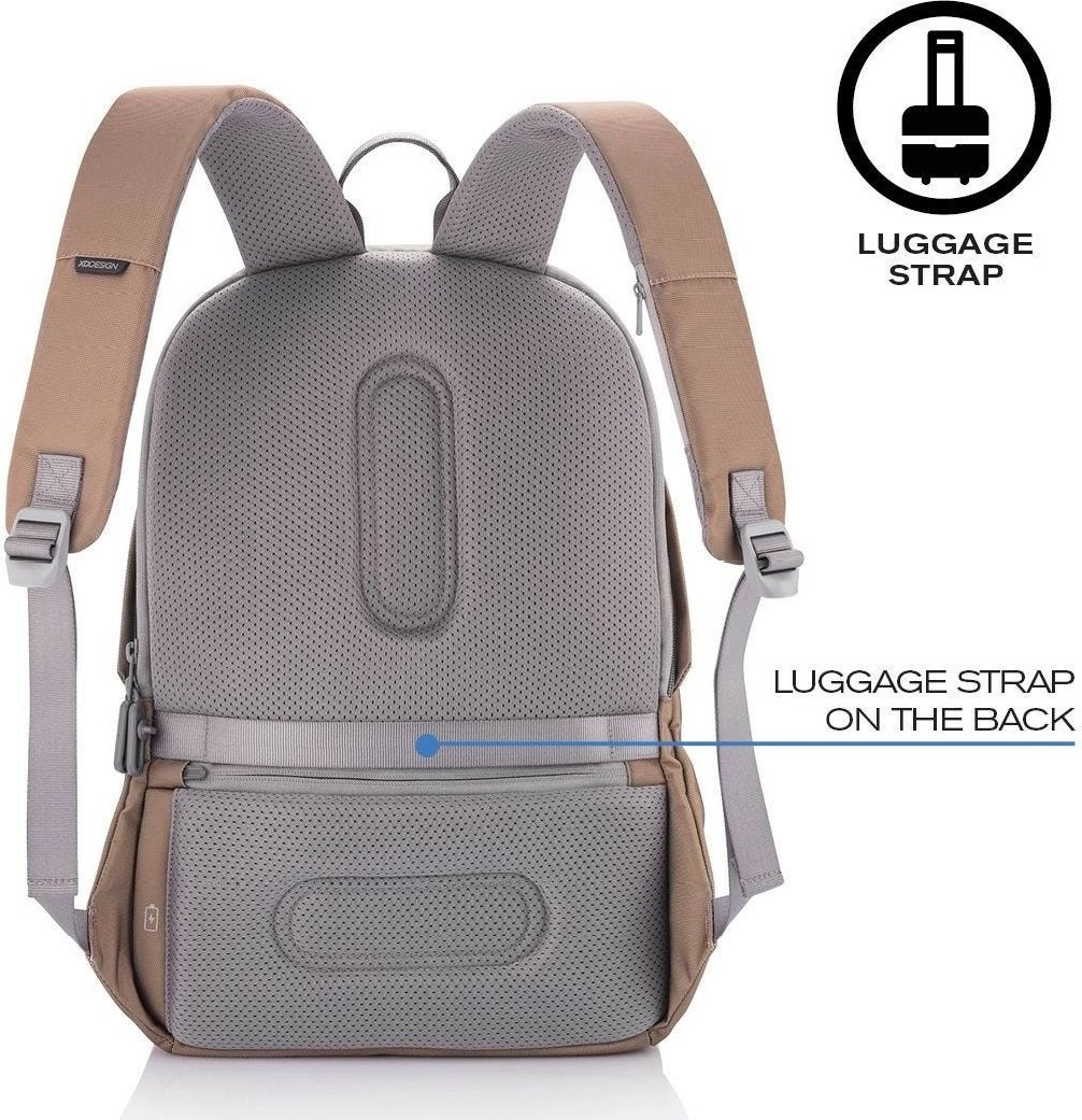 Çantë shpine anti-vjedhje XD DESIGN BOBBY SOFT, 13-16L, kafe