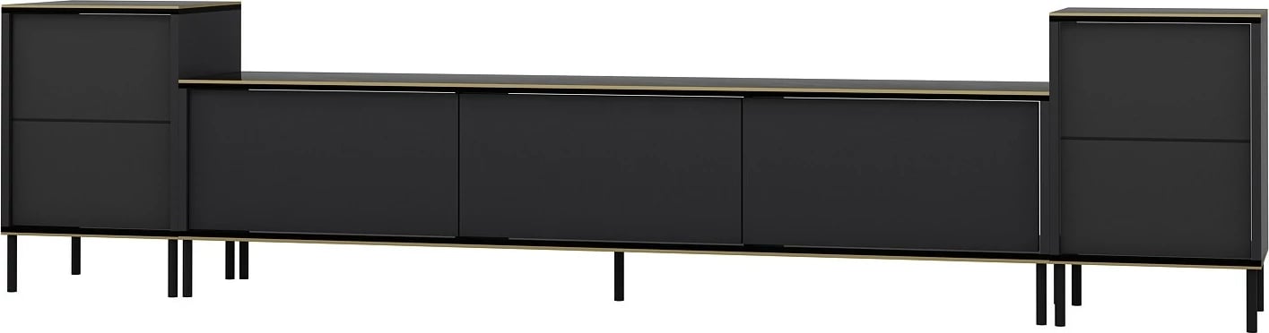 Komodë televizori Skye Decor, ngjyrë antracit, 3 pjesë