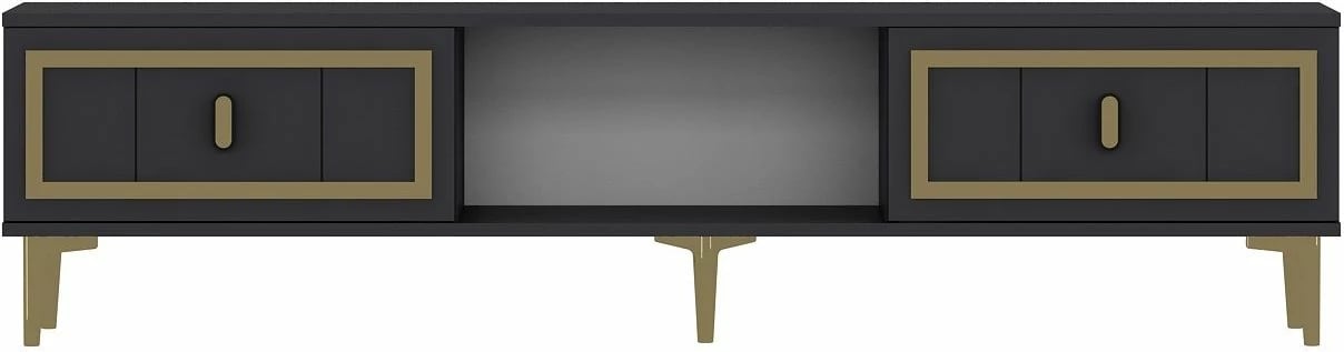Komodë TV Skye Decor, ngjyrë antracit, ar