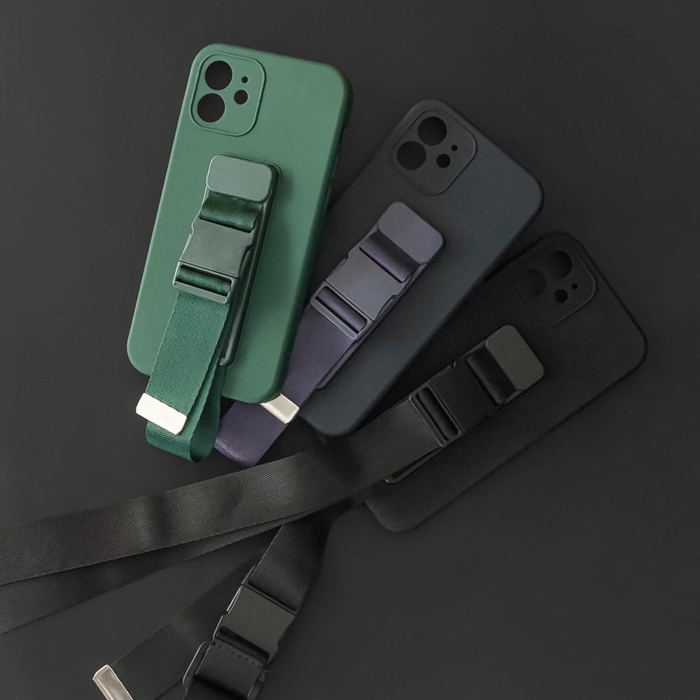 Mbështjellës Hurtel për iPhone 12 Pro me litar, e kuqe