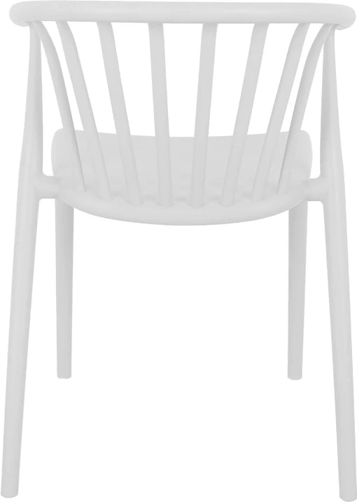 Karrige me krahë Zelma, ngjyrë e bardhë, 55x53x73cm