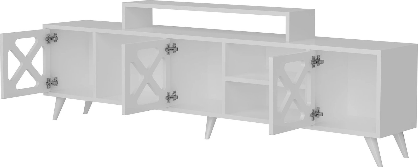 Komodë TV Hanah Home, Sinef, e bardhë