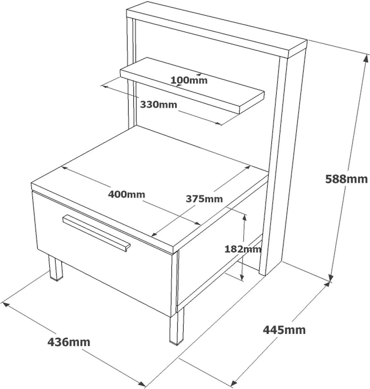 Komodinë moderne Skye Decor, ngjyrë kafe dhe gri, Hm5-Cg