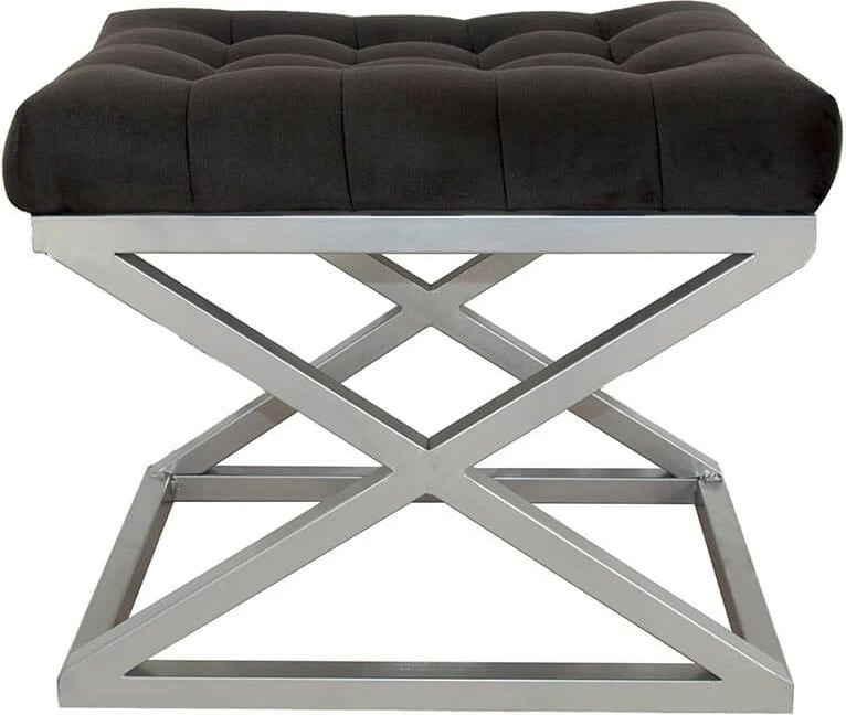 Puf Atelier del Sofa, ngjyrë argjendi e zezë, Capraz