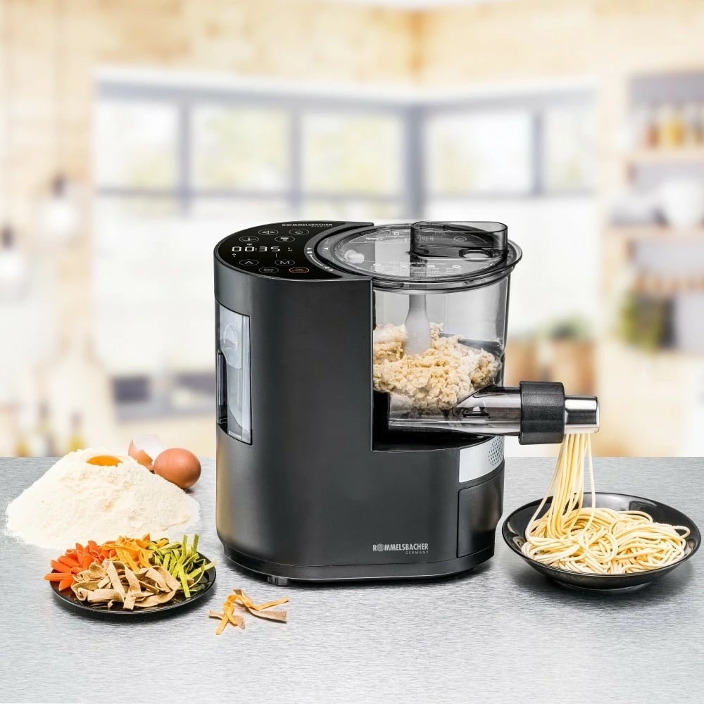 Makineri elektrike për makarona Rommelsbacher Pastarella PM 220, 800g, LED, 220W, plastikë, zi/argjendtë