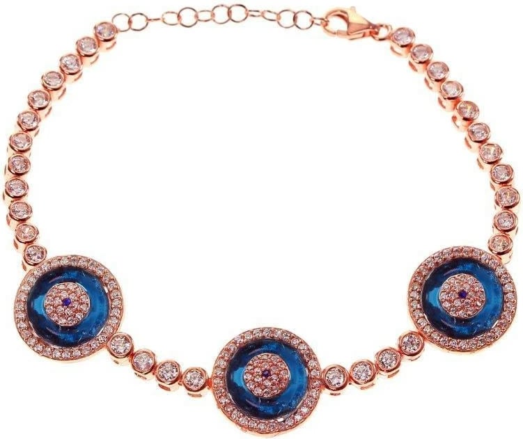 Byzylyk argjendi, ngjyrë rozë ari dhe kaltër e errët, Jumeon 8003