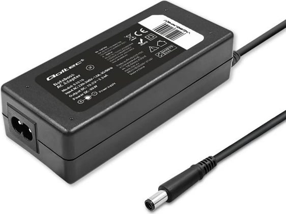 Kasë rryme Qoltec për Dell, 65W, 19.5V, 3.34A, 7.4x5.0mm + pin, e zezë