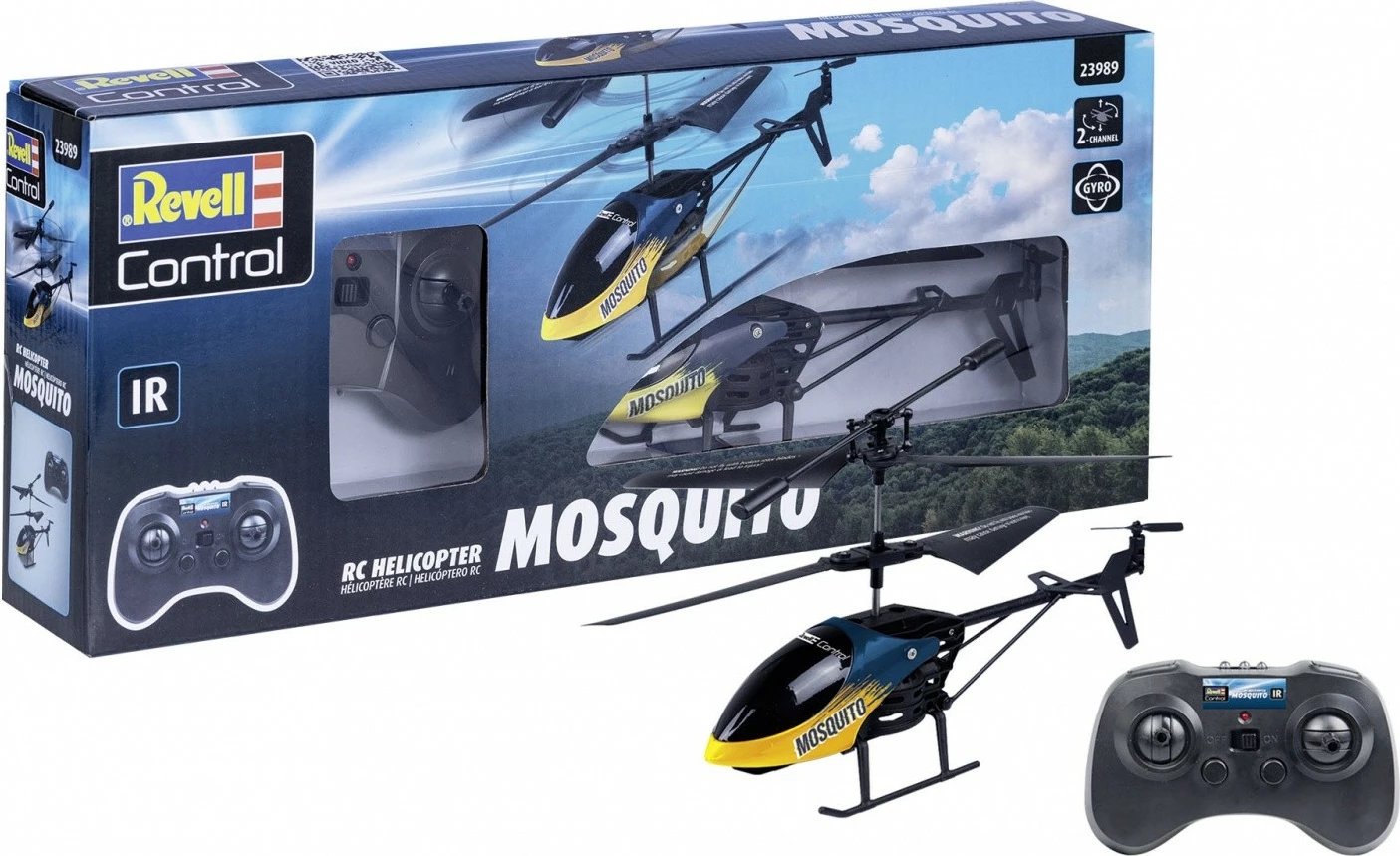 Helikopter me telekomandë Revell RC Mosquito, plastikë, i zi/kaltër/verdhe