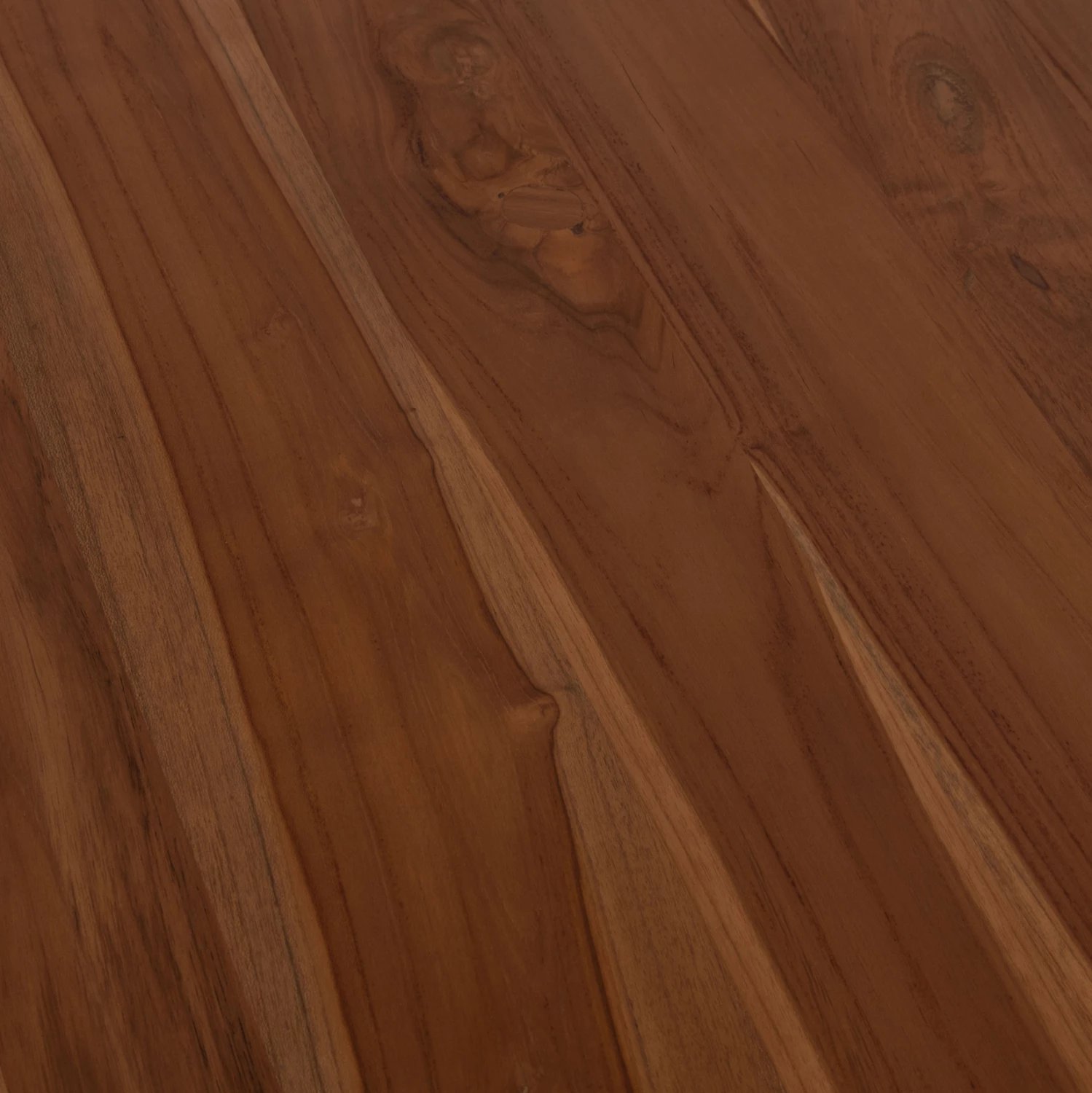 Tavolinë e rrumbullakët për ngrënie, dru tik, 130x79.5cm, trashësi 3cm