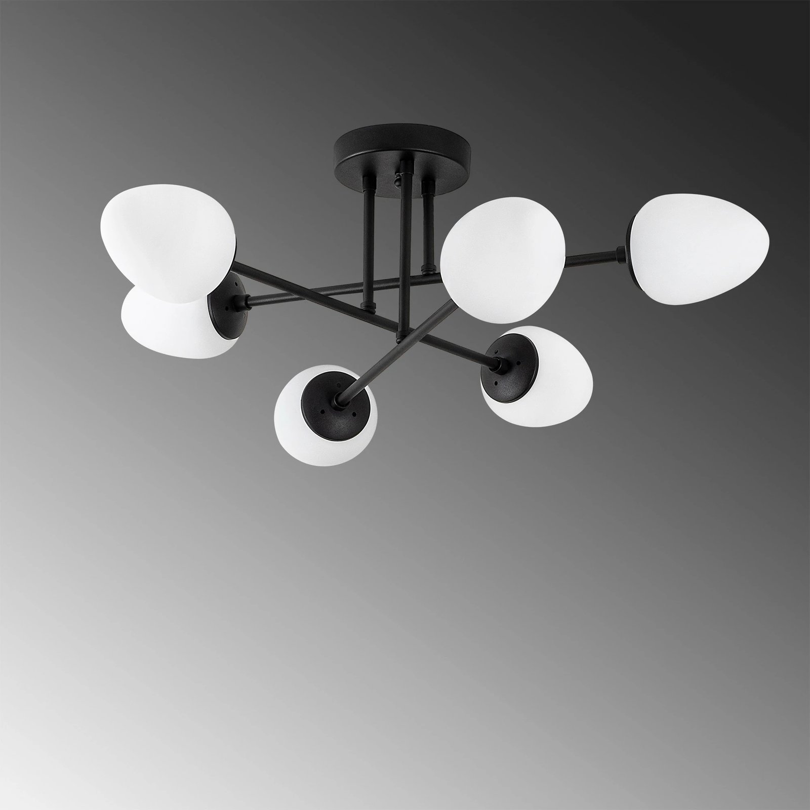 Llambë tavani Opviq Camflo, ngjyrë e zezë dhe krem, 81x81cm