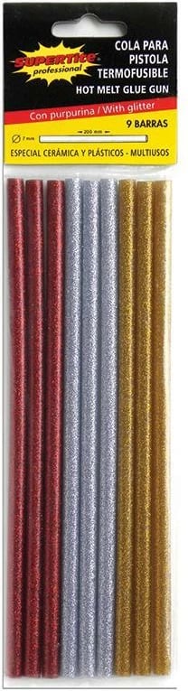 Shkopinj silikoni me shkëlqim NEXT, 9 copë, 3 ngjyra, 20cm x 7mm