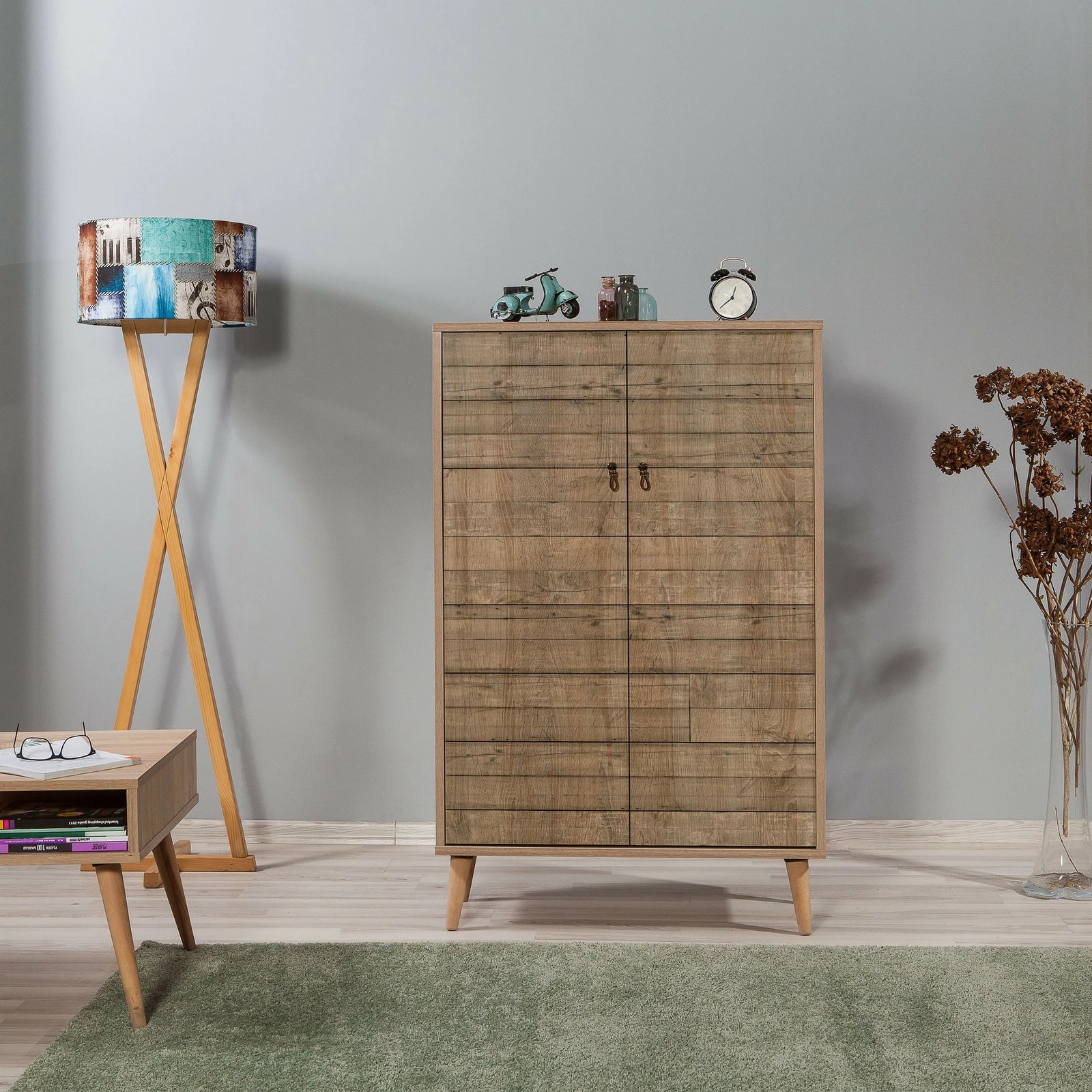 Dollap multifunksional Hanah Home, Multibox - 728, ngjyrë lisi Sonoma