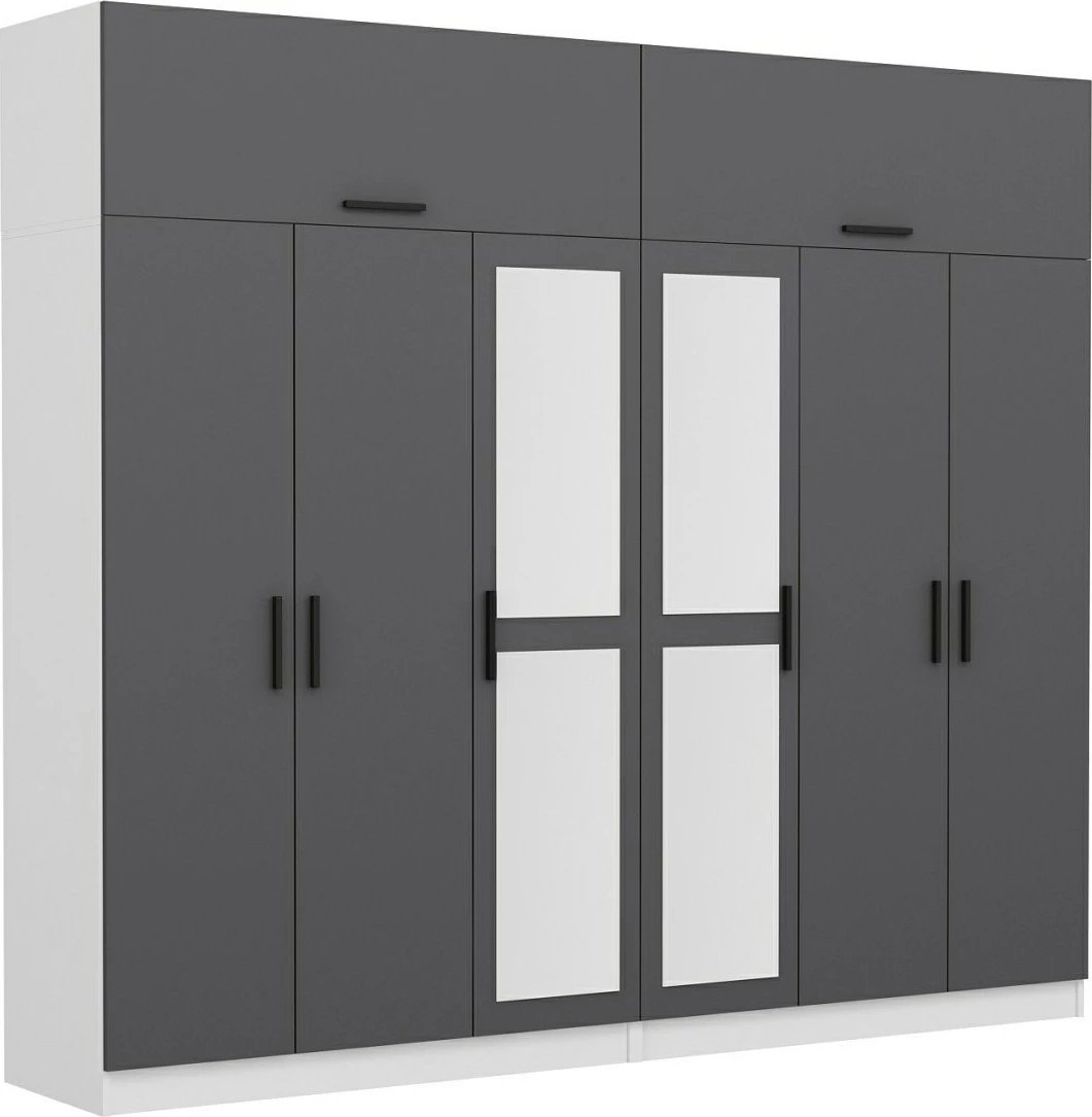 Dollap garderobe Skye Decor, ngjyrë antracit, 270x235x52cm