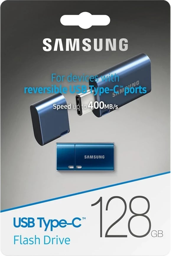 USB flash Samsung MUF-128DA, 128 GB, USB Type-C 3.2, Blu