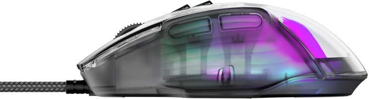 Maus gaming Havit MS1011SE me kabllo, 7200 DPI, 7 butona, transparent/zi Maus gaming Havit MS1011SE me kabllo, 7200 DPI, 7 butona, transparent/zi