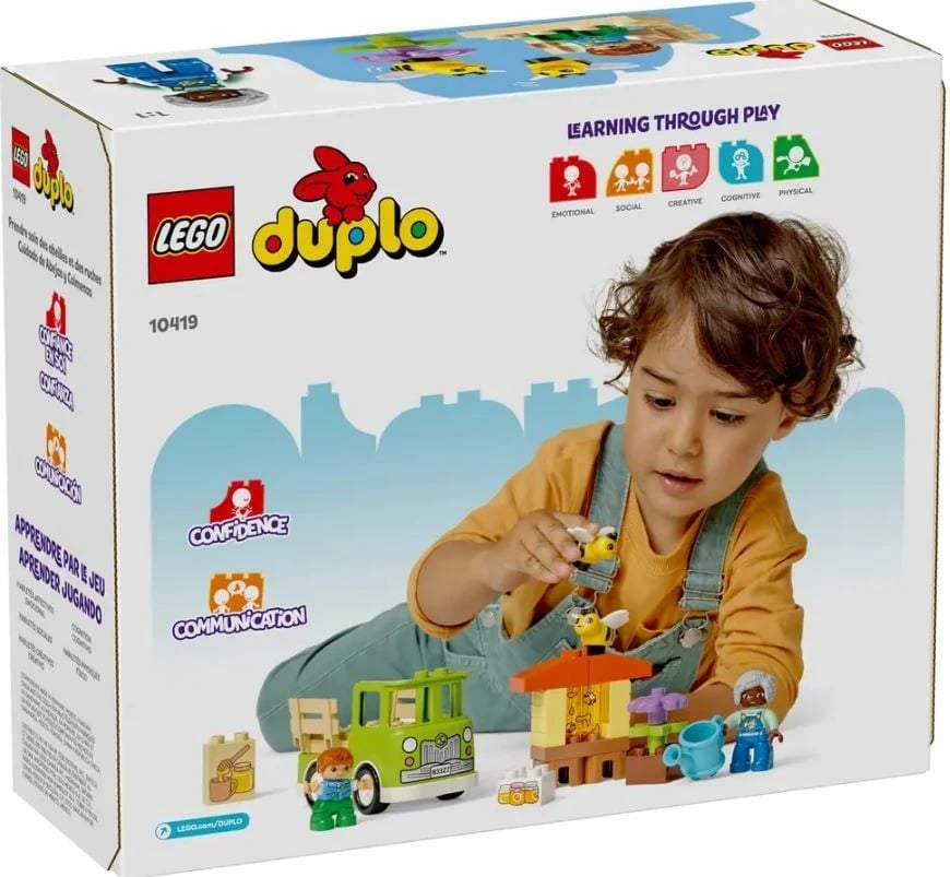Set lodrash LEGO DUPLO 10419 Bee Care and Hives, 22 pjesë, plastikë, për fëmijë 2+ Set lodrash LEGO DUPLO 10419 Bee Care and Hives, 22 pjesë, plastikë, për fëmijë 2+