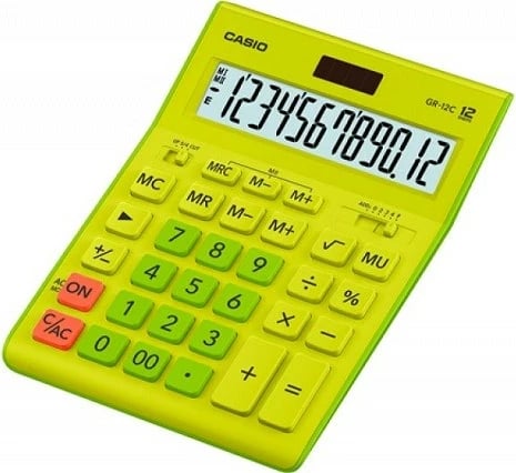Kalkulator zyre Casio, jeshil limoni