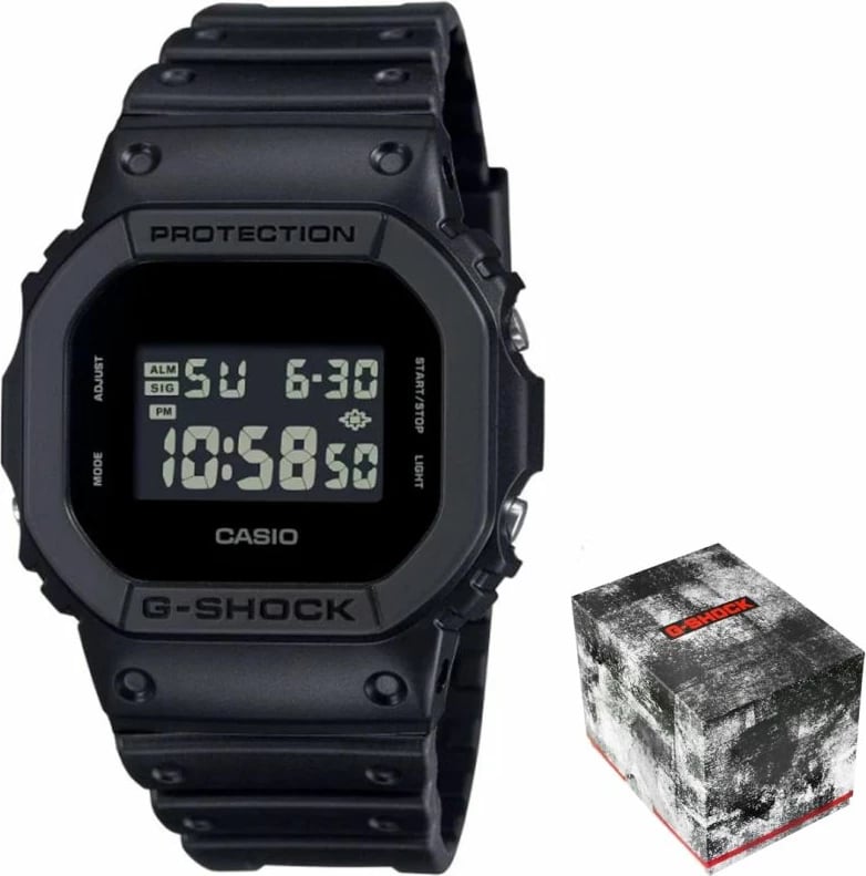 Orë dore për meshkuj Casio G-Shock, e zezë