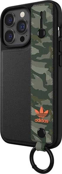 Mbështjellës Adidas OR Hand Strap Case për iPhone 13/13 Pro 6.1", e zezë-gjelbër