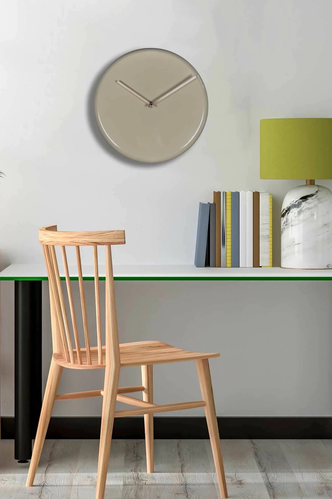 Orë muri dekorative metalike Wallity, ngjyrë kapuçino, 30cm