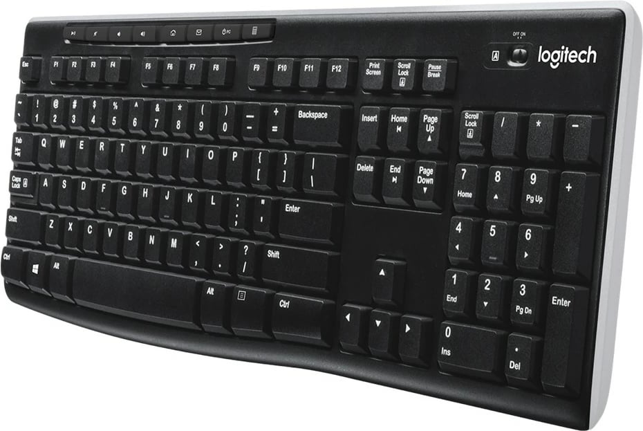 Tastierë wireless Logitech K270, full-size, QWERTY, e zezë