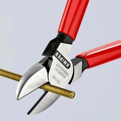 Darë diagonale Knipex 70 01 140, 140mm, dorezë plastike, e kuqe