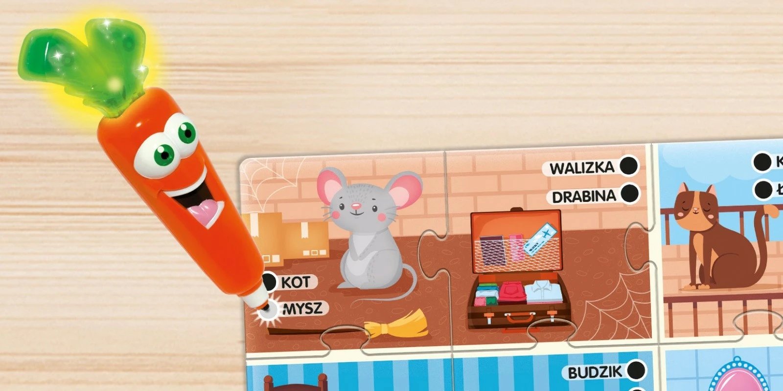 Set edukativ Carotina ABC dhe Fjalët e Para, Lisciani, për fëmijë, me bateri