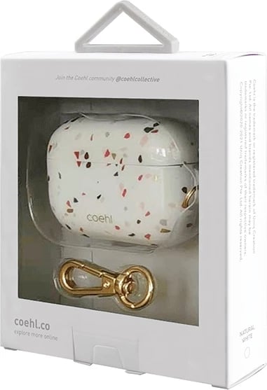 Mbështjellës UNIQ Coehl Terrazzo për AirPods Pro, Bardhë