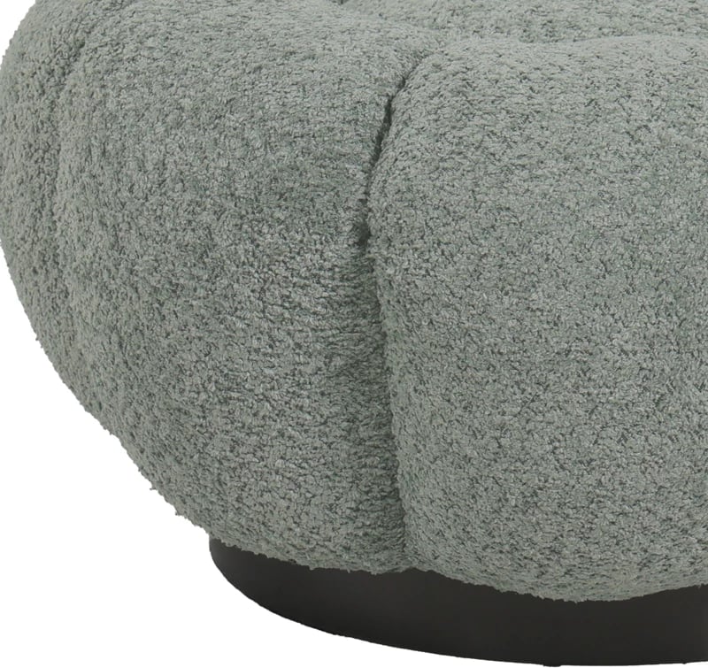 Karrige për bar boucle, ngjyrë e gjelbër e çelët, D60x31cm